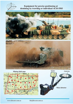 Equipment for precise positioning at demining by trawling or individual ACH-5503